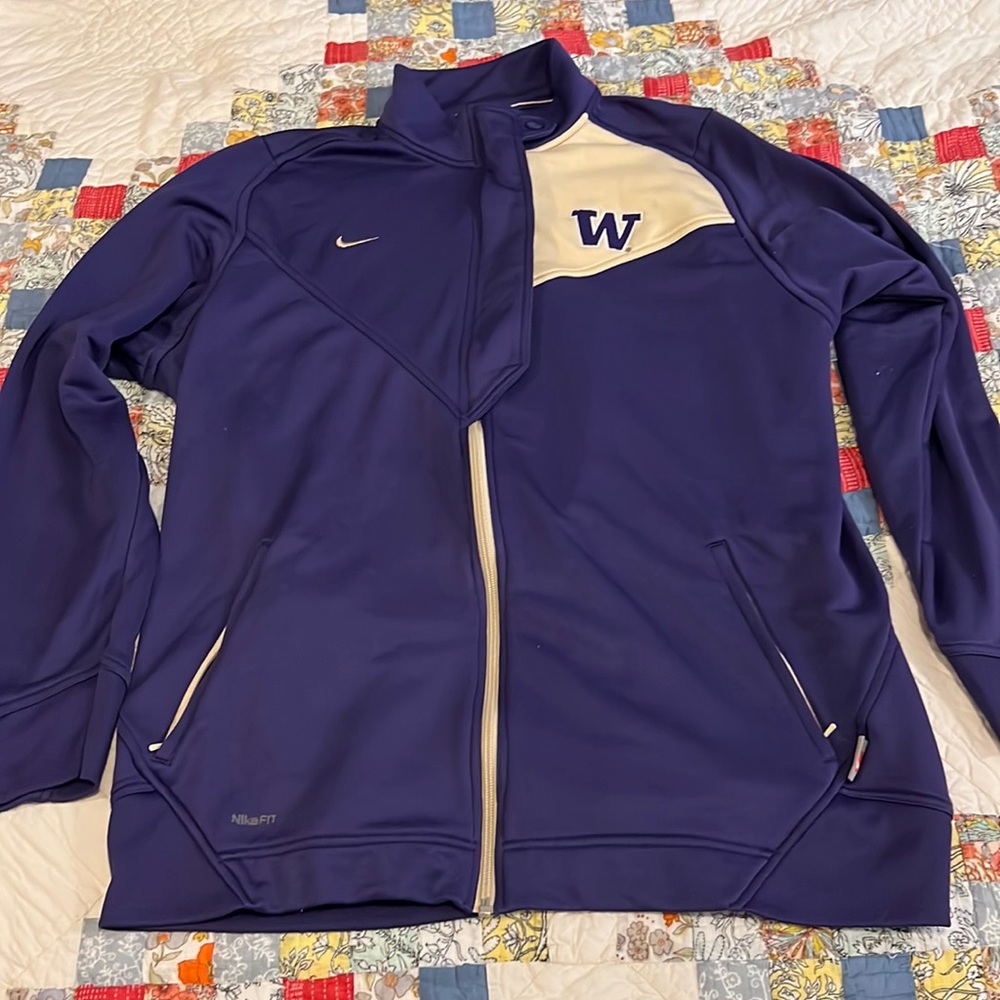 Vintage 90s Nike dry fit University of Washington huskies zip up sweatshirt XL